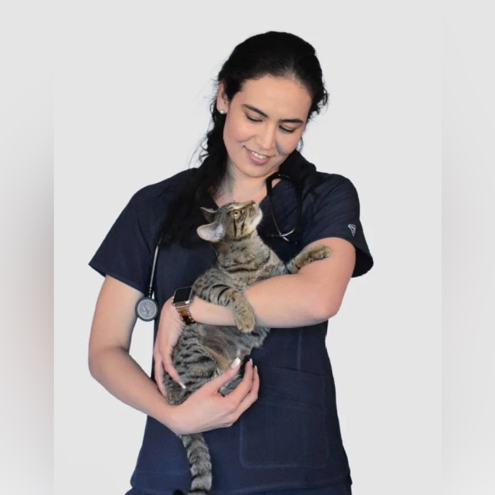 Essential Threads Scrub Top Size Small Navy